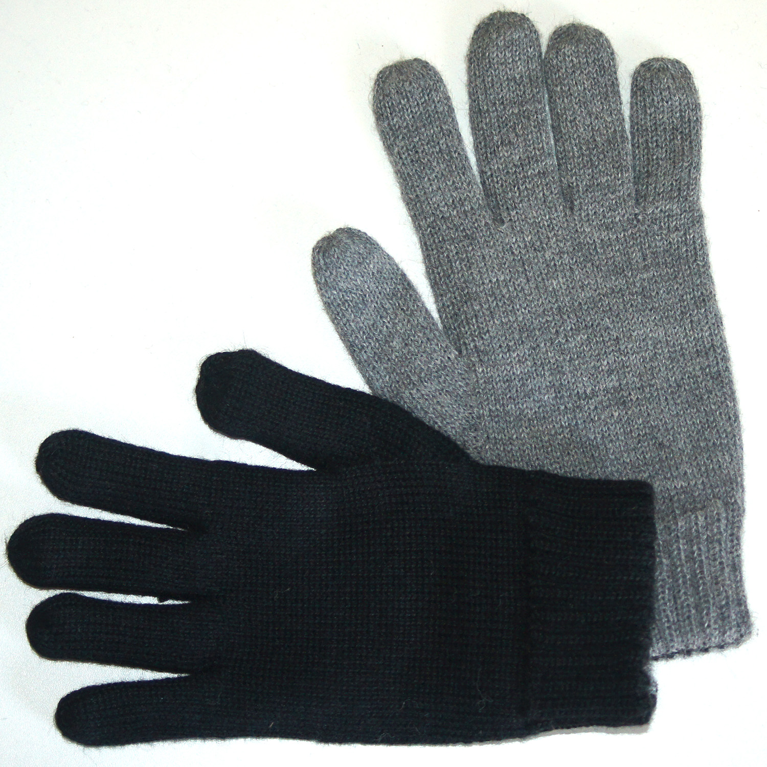 Wendehandschuhe/reversible gloves Herren/men, Farbe/colour: schwarz-grau/black-gray, Größe/size: M