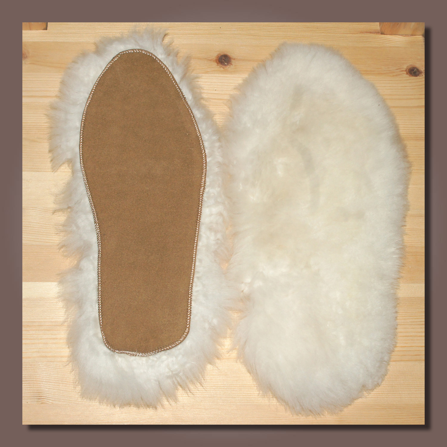 Echtfell/real fur Einlegesohlen/insoles PREMIUM, Farbe/colour: natur/natural, Größe/size: XS